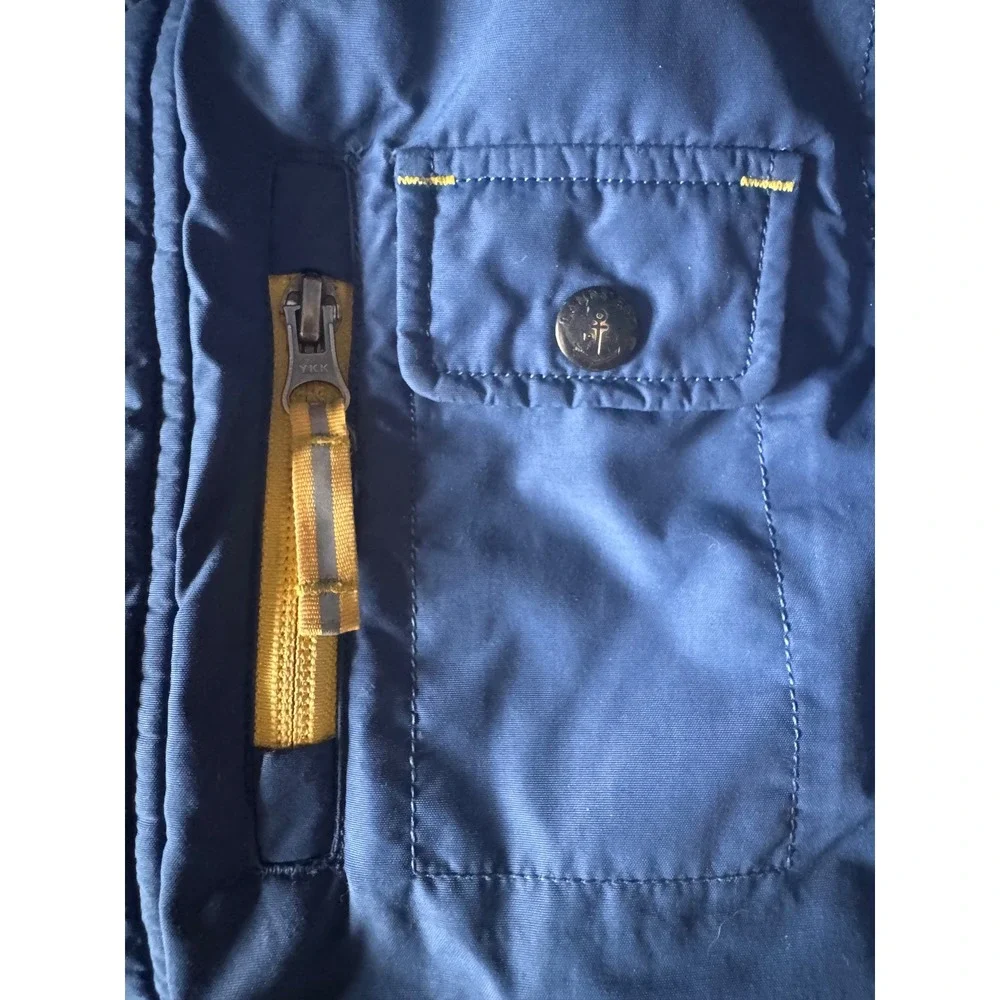 Lands End Kids Navy Blue Grow-A-Longs Hooded Winter Parka Jacket Size M 5-6